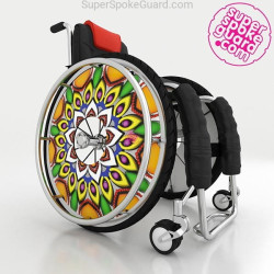 Protège-rayons pour fauteuil roulant A-142 | SuperSpokeGuard