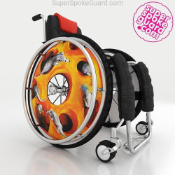 Protège-rayons pour fauteuil roulant A-148 | SuperSpokeGuard