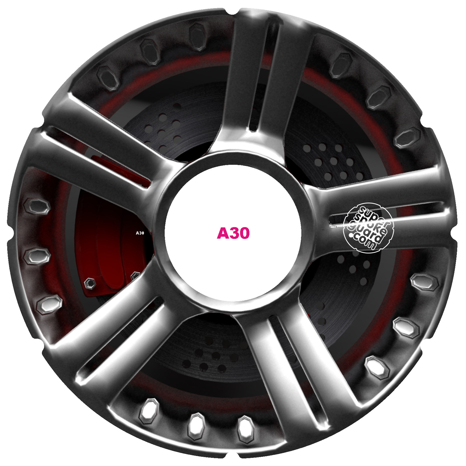 Wheelchair spoke guards A-030 (pair) — The design