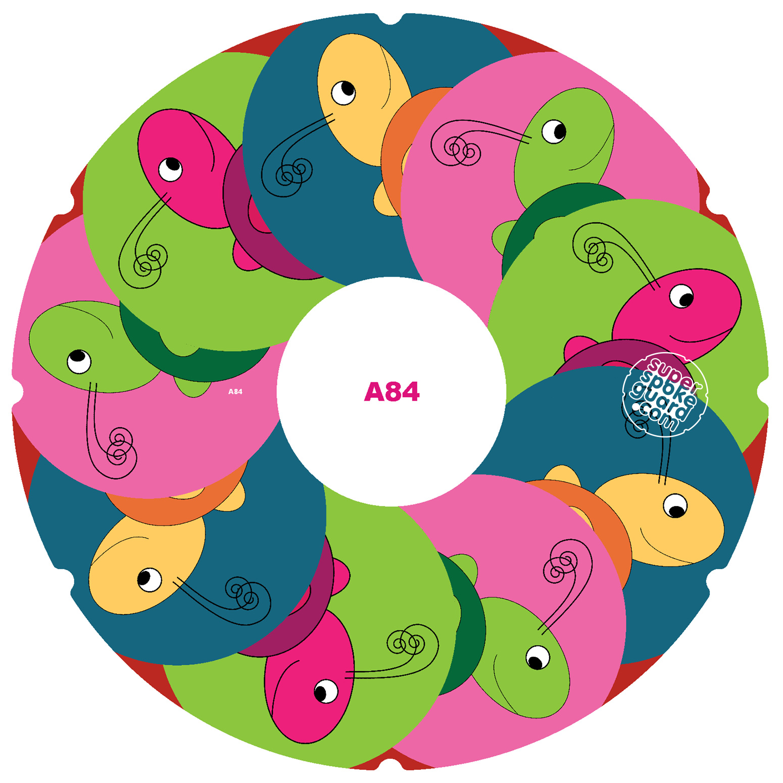Wheelchair spoke guards A-084 (pair) — The design